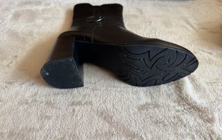 Nuevas botas de cuero negro Bagatt, talla 38