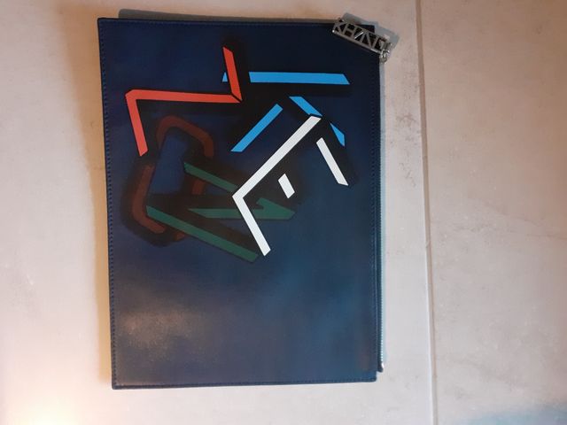 Pochette Kenzo blu multicolore