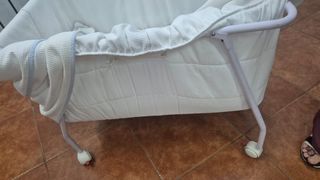 Mini cuna bebé, blanca