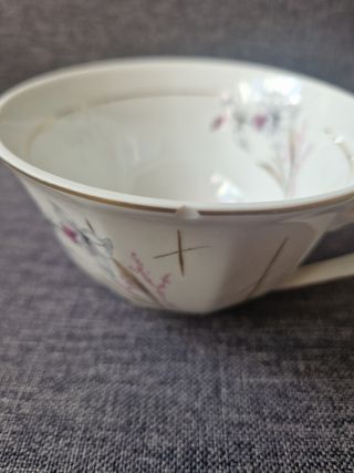 Juego 6 Tazas Desayuno Porcelana Sajonia Vintage