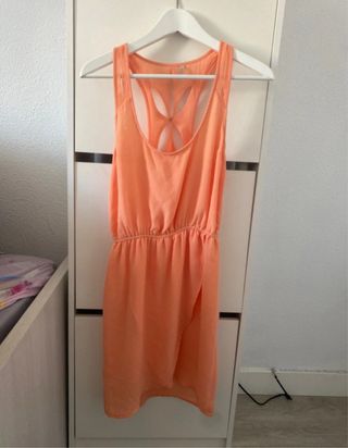 Vestido corto anaranjado