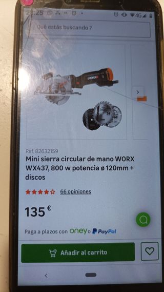 Mini sierra circular WORX WX437 - 120mm
