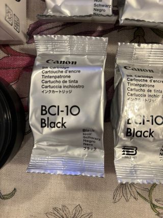Stock cartucce Canon bci 4 nere e 1 color