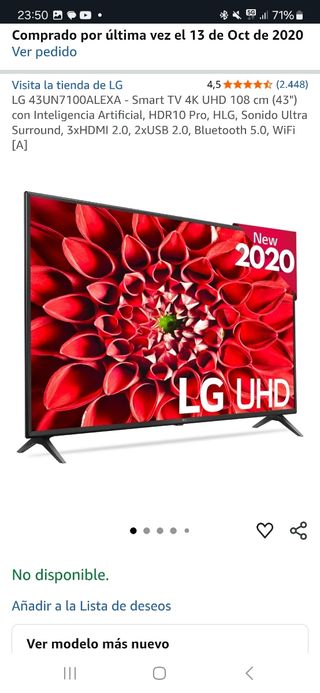 Smart TV LG 43 pulgadas