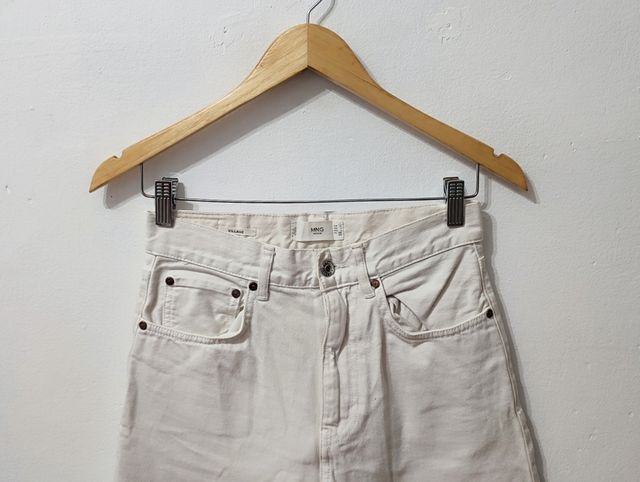 Vaquero cintura alta blanco Mango mujer Talla 36