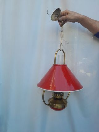 Lampara Quinque Vintage Roja