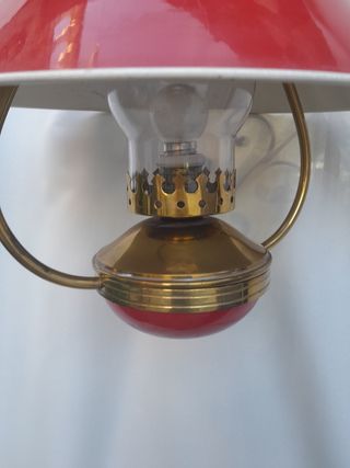 Lampara Quinque Vintage Roja