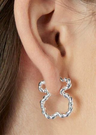 Pendientes osito plata