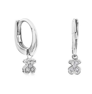 Pendientes osito plata