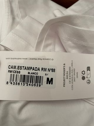 Camiseta Real Madrid - Blanca y dorada
