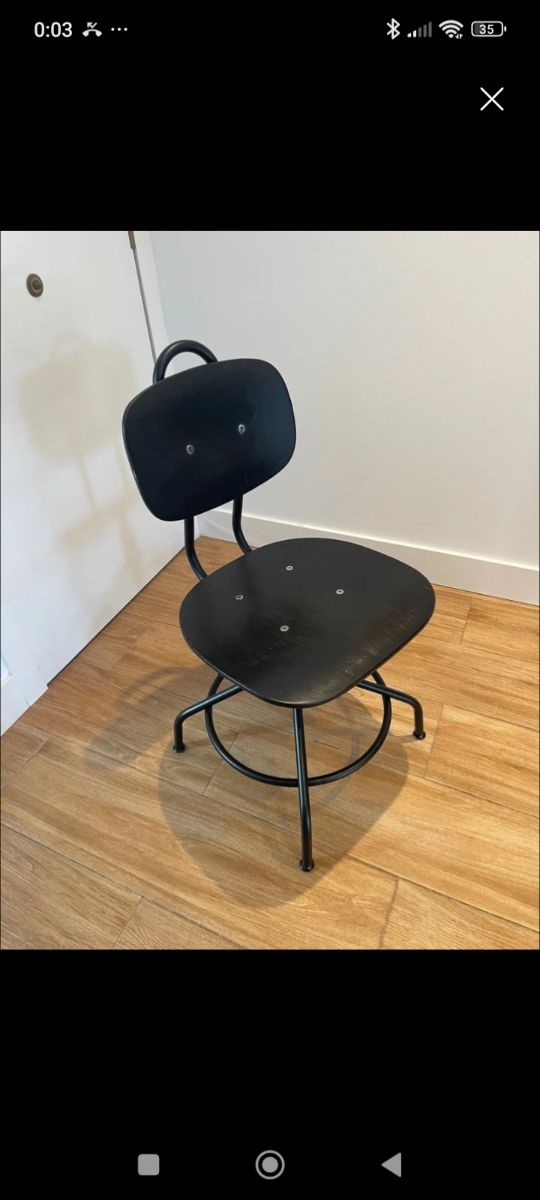 Silla giratoria elevable Ikea KULLABERG negra