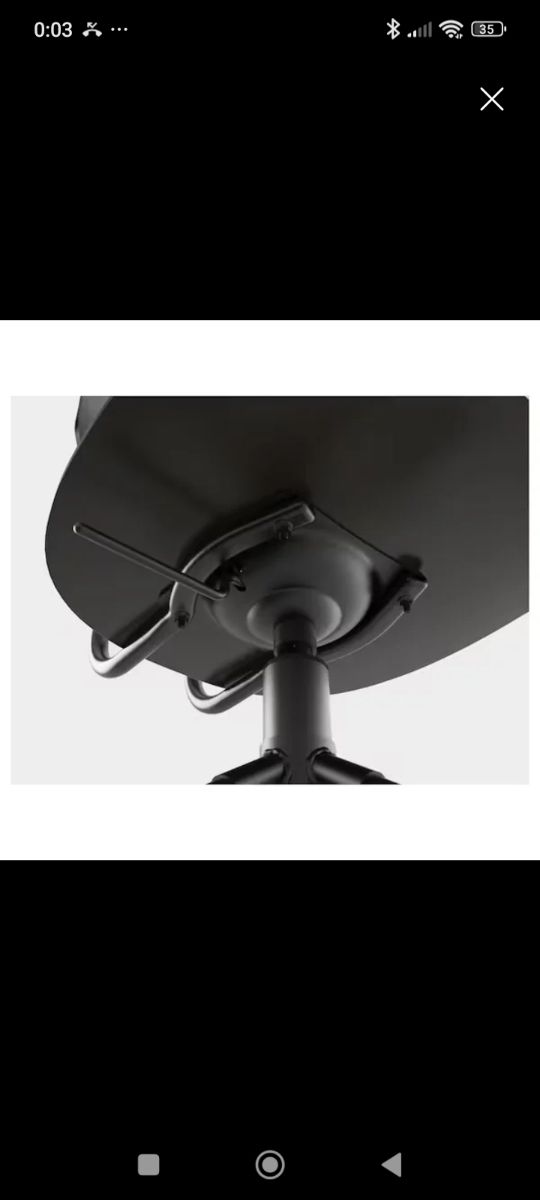 Silla giratoria elevable Ikea KULLABERG negra