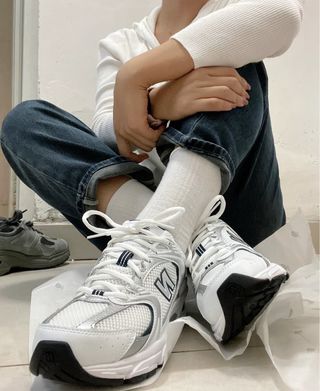 New Balance 530 - Scarpe sportive bianche e argent