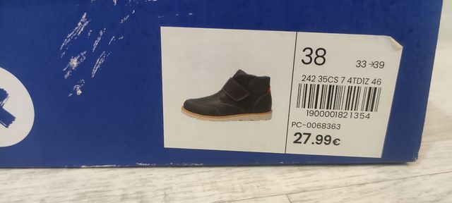 Botas niño talla 38 marino