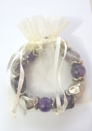 Braccialetto vintage anni 60 con sacchetto organza