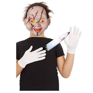Máscara Chucky, Cuchillo & Guantes Disfraz Adulto