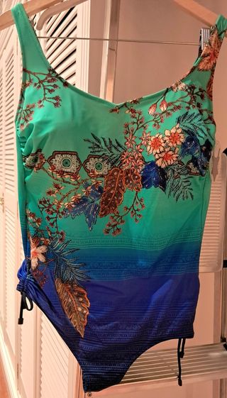 Bañador estampado azul-verde