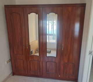 Armario ropero madera 4 puertas