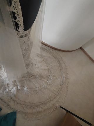 Vestido novia blanco encaje