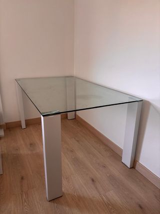 Mesa cristal de vidrio templado