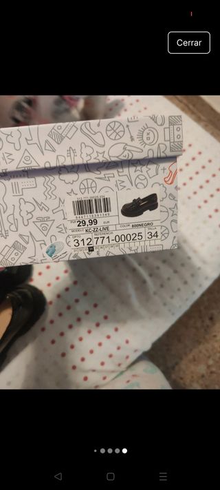 Zapatos niña negros, talla 34
