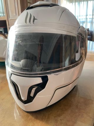 Casco moto integral blanco