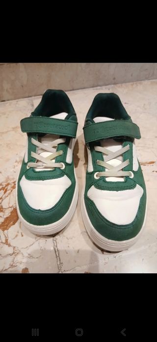 Scarpe sportive bambino verde-bianco