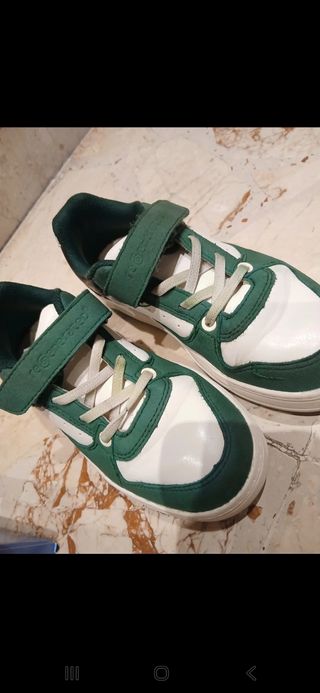 Scarpe sportive bambino verde-bianco