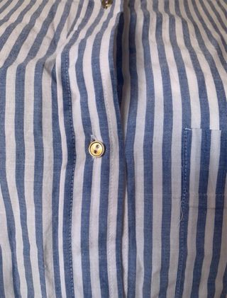 Camisa rayas azul y blanca