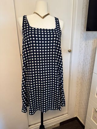 Vestido vichy Lefties azul y blanco
