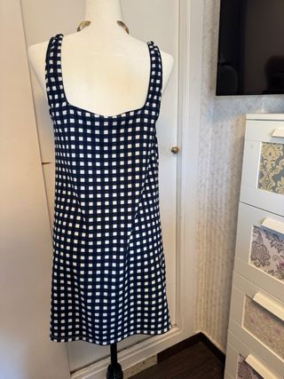 Vestido vichy Lefties azul y blanco