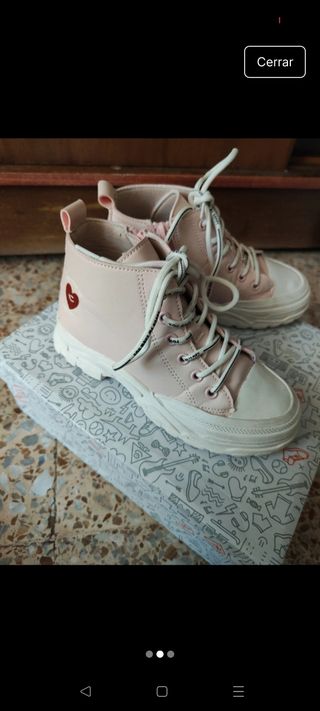Zapatillas niña rosa claro