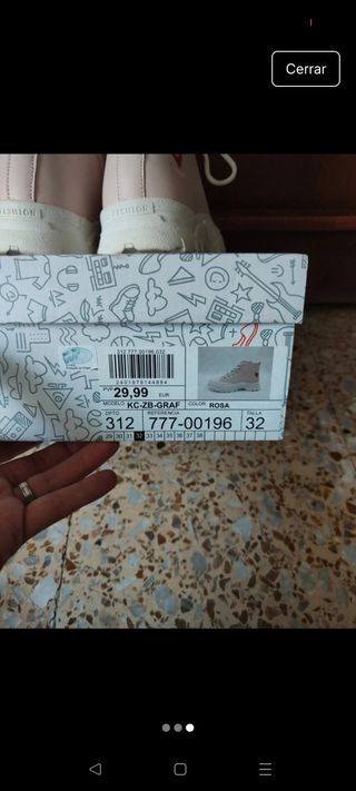 Zapatillas niña rosa claro