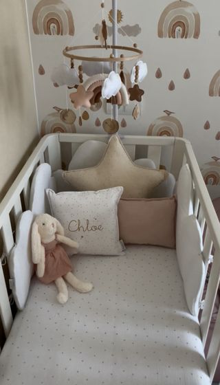 Funda nórdica cuna + protectores nubes 