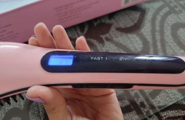 Plancha Cepillo Pelo Rosa