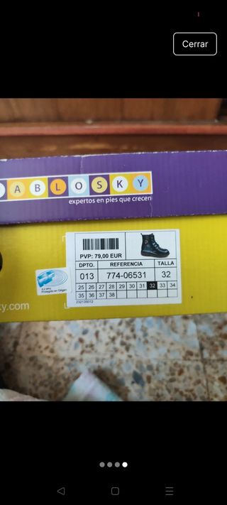 Botas niña Pablosky,talla 32