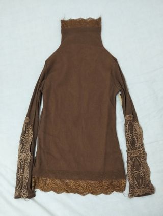 Blusa marrón Jin Dian - Talla única