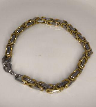Pulsera acero inoxidable bicolor