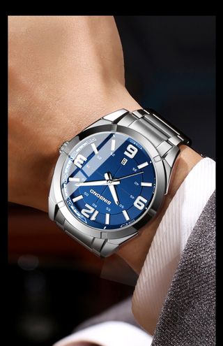 Reloj BINBOND Hombre Azul Plata