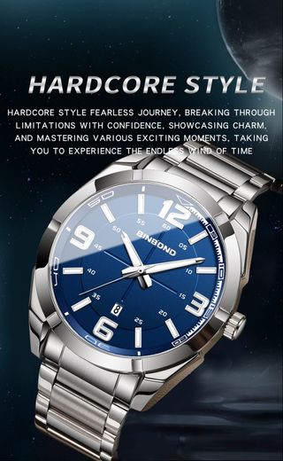 Reloj BINBOND Hombre Azul Plata