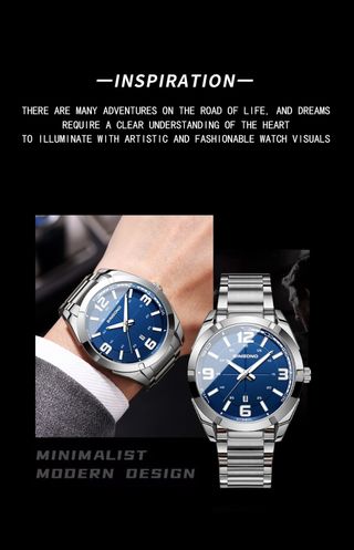 Reloj BINBOND Hombre Azul Plata