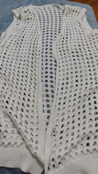 Chaleco crochet blanco - Talla M