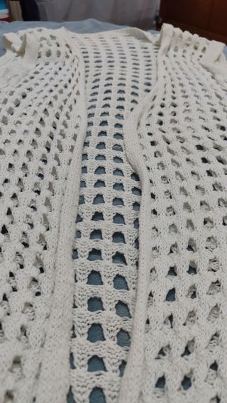 Chaleco crochet blanco - Talla M