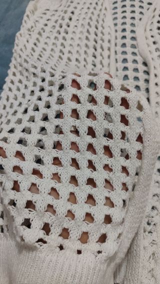 Chaleco crochet blanco - Talla M