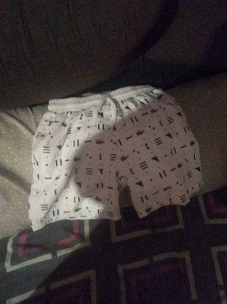 Bañador Lacoste blanco