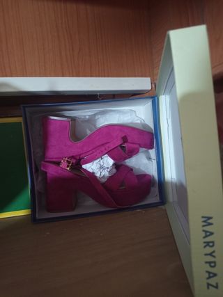 Zapatos tacón rosa