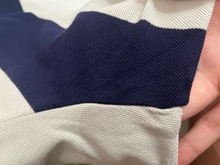 Polo Lacoste original beige-azul