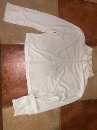 CROP top blanco manga larga