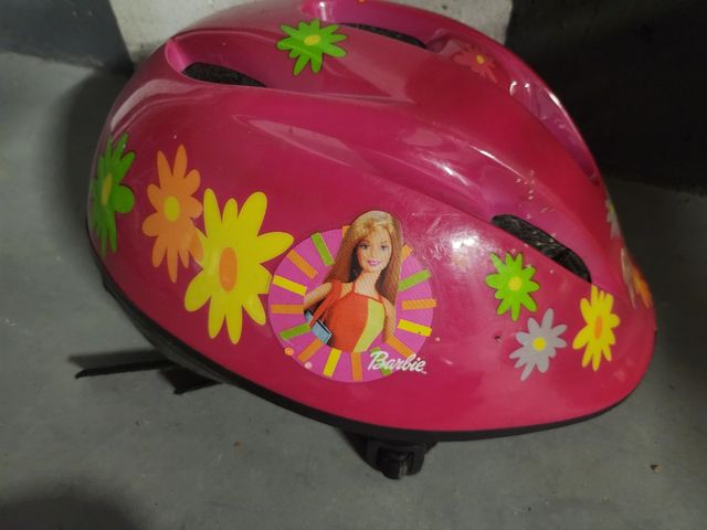 Casco Barbie + rodilleras niña