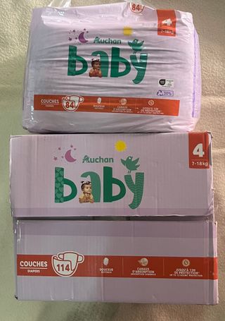 Pañales Auchan Baby talla 4 (2 packs)